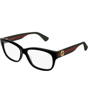Gucci Women's Black and Green Frame Glasses